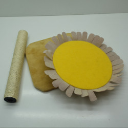 Кігтеточка Zoo-hunt драпак для кота на підставці Самоцвіт 39х39х57 см сезаль