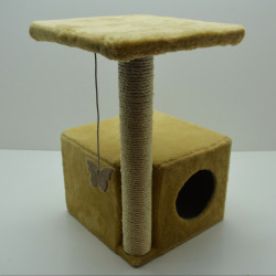 Будиночок Драпак для кішок Zoo-hunt Віола 34х34х56 см сезаль бежевий