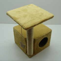 Будиночок Драпак для кішок Zoo-hunt Віола 34х34х56 см сезаль бежевий