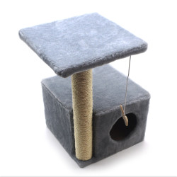 Будиночок Драпак для кішок Zoo-hunt Віола 34х34х56 см сезаль сірий