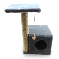 Будиночок Драпак для кішок Zoo-hunt Віола 34х34х56 см сезаль сірий