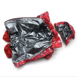 Комбінезон для собак Амур з капюшоном на підкладці omni-heat червоний  міні 21х27 см