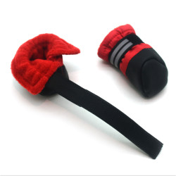 Черевички для собак та котів Zoo-hunt Фанат червоні  міні 3х4х7 см