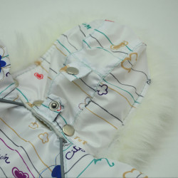 Комбінезон для собак Джесі бірюзовий+білий  міні 21х32 см