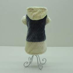 Толстовка для котів та малих порід собак Zoo-hunt Сфінкс молочний+сірий  бебі 20х20 см