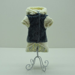 Толстовка для котів та малих порід собак Zoo-hunt Сфінкс молочний+сірий  бебі 20х20 см