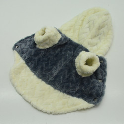 Толстовка для котів та малих порід собак Zoo-hunt Сфінкс молочний+сірий  бебі 20х20 см