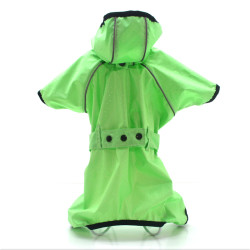 Дощовик для собак з капюшоном Zoo-hunt Сільвер салатовий  міні 21х27 см