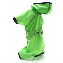 Дощовик для собак з капюшоном Zoo-hunt Сільвер салатовий  міні 21х27 см