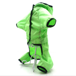 Дощовик для собак з капюшоном Zoo-hunt Сільвер салатовий  міні 21х27 см