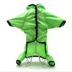 Дощовик для собак з капюшоном Zoo-hunt Сільвер салатовий  міні 21х27 см