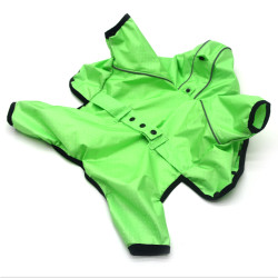 Дощовик для собак з капюшоном Zoo-hunt Сільвер салатовий  міні 21х27 см