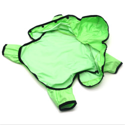 Дощовик для собак з капюшоном Zoo-hunt Сільвер салатовий  міні 21х27 см