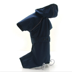 Дощовик для собак з капюшоном Zoo-hunt Сільвер синій  міні 21х27 см