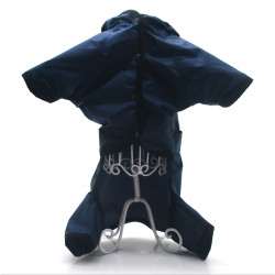 Дощовик для собак з капюшоном Zoo-hunt Сільвер синій  міні 21х27 см