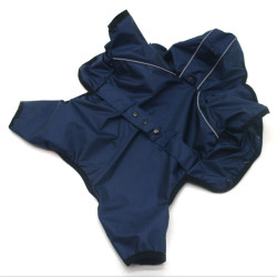 Дощовик для собак з капюшоном Zoo-hunt Сільвер синій  міні 21х27 см
