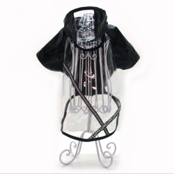 Вітровка плащ для собак прозора Zoo-hunt чорна  міні 21х27 см