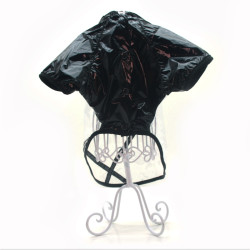 Вітровка плащ для собак прозора Zoo-hunt чорна  міні 21х27 см