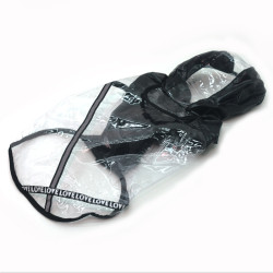 Вітровка плащ для собак прозора Zoo-hunt чорна  міні 21х27 см