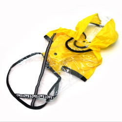 Вітровка плащ для собак прозора Zoo-hunt жовта  міні 21х27 см