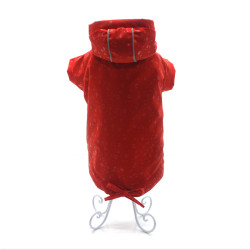 Вітровка куртка для собак малих порід Zoo-hunt Сімба з капюшоном червона  міні 21х38 см