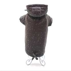 Вітровка куртка для собак малих порід Zoo-hunt Сімба з капюшоном сіра  міні 21х38 см