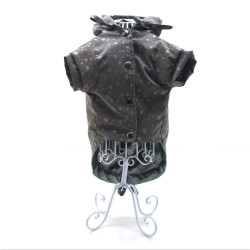 Вітровка куртка для собак малих порід Zoo-hunt Сімба з капюшоном сіра  міні 21х38 см