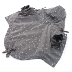 Вітровка куртка для собак малих порід Zoo-hunt Сімба з капюшоном сіра  міні 21х38 см