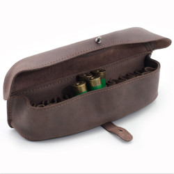 Патронташ-підсумок на 24 патрона Zoo-hunt шкіра Ретро коричневий 10010/2