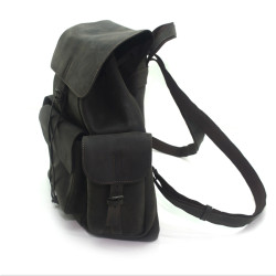 Рюкзак шкіряний Крейзі Zoo-hunt 3 кармани коричневий 10513/2