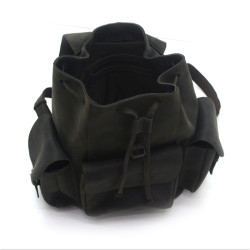 Рюкзак шкіряний Крейзі Zoo-hunt 3 кармани коричневий 10513/2