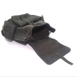 Рюкзак шкіряний Крейзі Zoo-hunt 3 кармани коричневий 10513/2