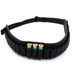 Патронташ на пояс на 24 патрона Zoo-hunt відкритий синтетичний чорний 5109