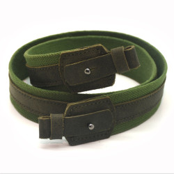 Ремінь Zoo-hunt брезент + шкіра Ретро оливковий 5038/3