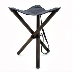 Стілець розкладний 60 см шкіра Ретро Zoo-hunt чорний 10050/1