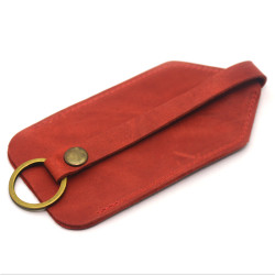 Ключниця шкіряна Крейзі Zoo-hunt червона 1056