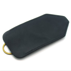 Ключниця шкіряна Крейзі Zoo-hunt чорна 1056