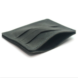 Картхолдер шкіряний №2 Крейзі на 7 відділів Zoo-hunt сірий 1057