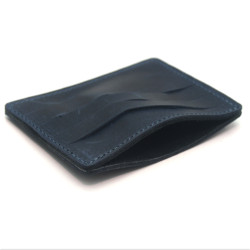 Картхолдер шкіряний №2 Крейзі на 7 відділів Zoo-hunt синій 1057