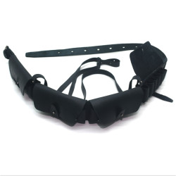 Патронташ на пояс Shot на 24 патрона Zoo-hunt закритий шкіра чорний 21002/1