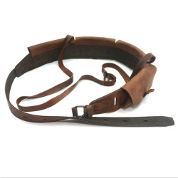 Патронташ на пояс Shot на 24 патрона Zoo-hunt закритий шкіра коньяк 21002/3