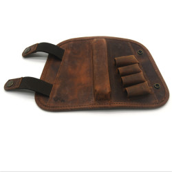 Чохол на приклад Shot з підвищенням Zoo-hunt на кнопках шкіряний коньяк 21008/3