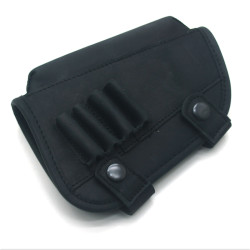 Чохол на приклад Shot з підвищенням Zoo-hunt на кнопках нарізні шкіряний чорний 21009/1