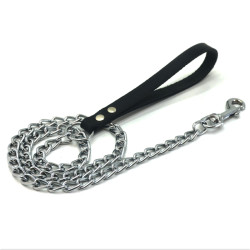 Повідець ланцюг Економ для собак хром ПЛЧ Zoo-hunt  1,5 мм 110 см