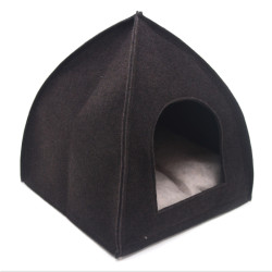 Будинок для котів та малих порід собак Zoo-hunt з фетра Джейн №1 35х35х36 см коричневий