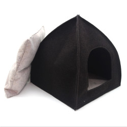 Будинок для котів та малих порід собак Zoo-hunt з фетра Джейн №1 35х35х36 см коричневий