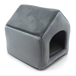 Хатка для собак і котів Zoo-hunt Елегант сіра  №1 300х330х330 мм