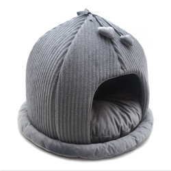 Хатка юрта для котів і малих собак Zoo-hunt Геросс №1 37х37х33 см сірий