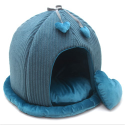 Хатка юрта для котів і малих собак Zoo-hunt Геросс №1 37х37х33 см бірюзовий