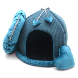 Хатка юрта для котів і малих собак Zoo-hunt Геросс №1 37х37х33 см бірюзовий